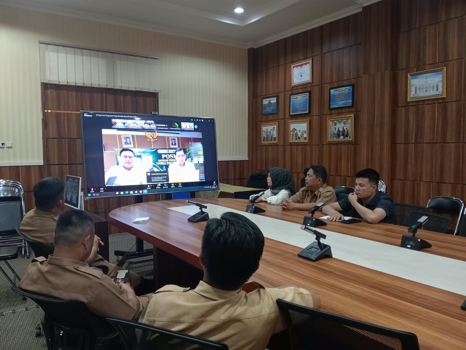 Dinas Ketahanan Pangan dan Perikanan Kota Pagar Alam Ikuti Rapat Anev Pengawasan Harga dan Mutu Beras M5 Tahun 2026