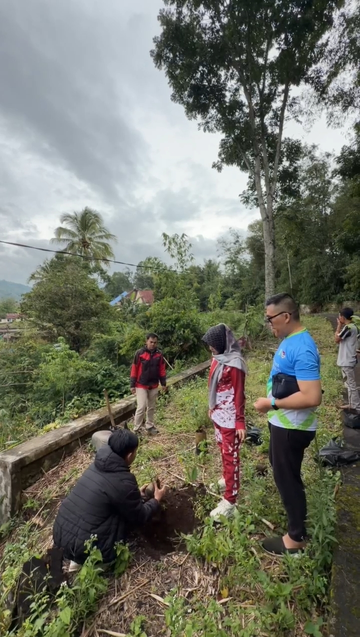Optimalkan Lahan Kosong, PPPK Paruh Waktu Dinas Ketahanan Pangan Pagaralam Tanam Pohon Alpukat