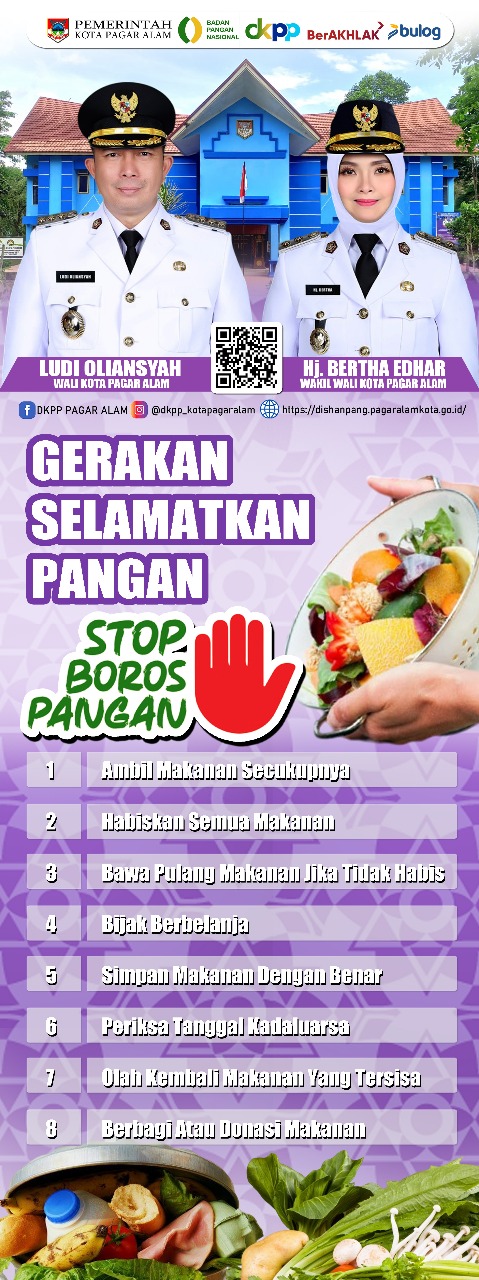 SURAT EDARAN WALI KOTA PAGAR ALAM NOMOR : 66 / SE / DKPP / 2025 TENTANG GERAKAN SELAMATKAN PANGAN MELALUI STOP BOROS PANGAN