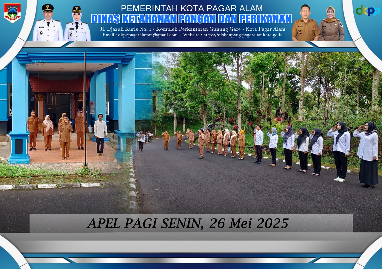 Dinas Ketahanan Pangan dan Perikanan Kota Pagar Alam Laksanakan Apel Senin