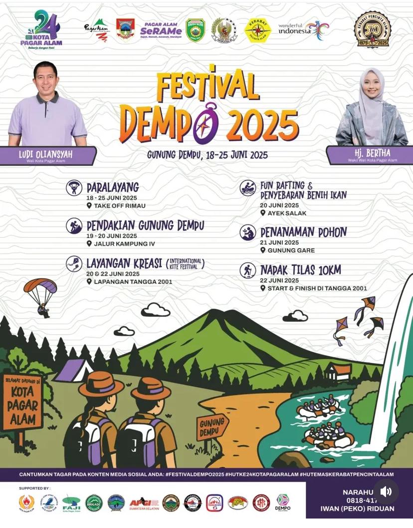 Festival Dempo 2025 Peringati Hari Ulang Tahun Kota Pagar Alam yang ke-24