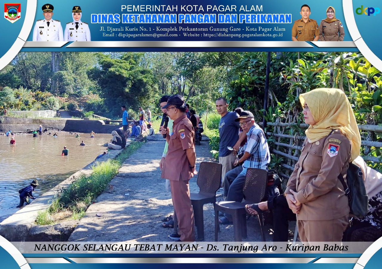 Ratusan Masyarakat antusias Nanggok ikan di Tebat Mayan