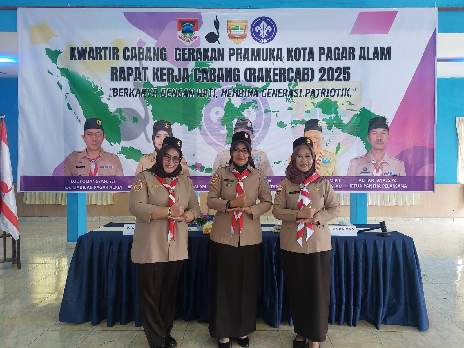 Kwartir Cabang (Kwarcab) Gerakan Pramuka Kota Pagar Alam menggelar Rapat Kerja Cabang (Rakercab) tahun 2025 "Berkarya dengan Hati, Membina Generasi Patriotik"