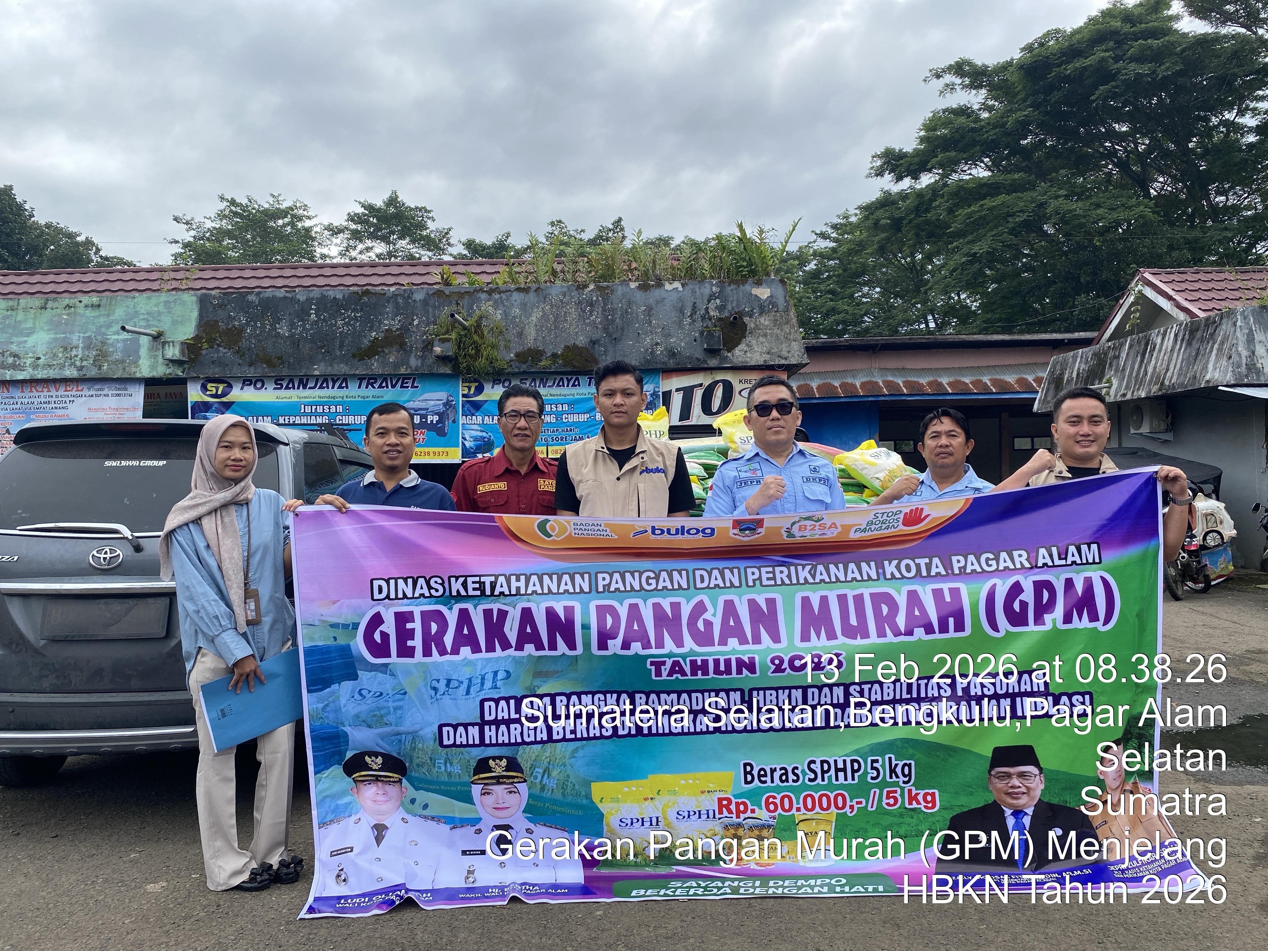 GERAKAN PANGAN MURAH SERENTAK NASIONAL MENJELANG RAMADHAN 2026 DIGELAR DI KOTA PAGAR ALAM