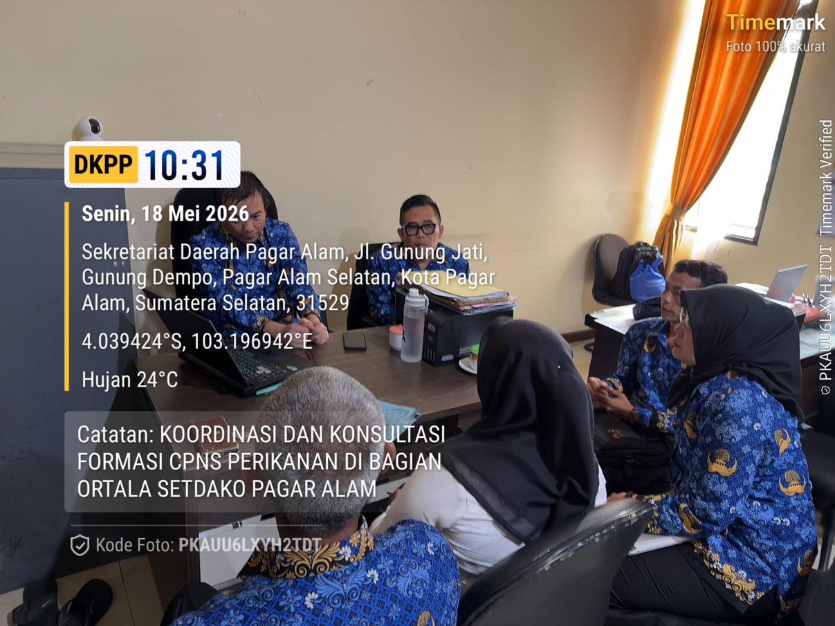 KOORDINASI DAN KONSULTASI FORMASI CPNS DINAS KETAHANAN PANGAN DAN PERIKANAN KOTA PAGAR ALAM