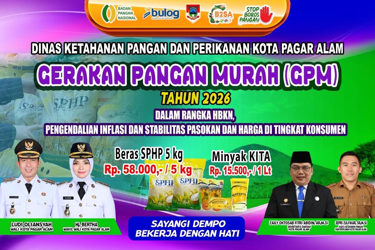 DKPP Monitoring Pelaksanaan Gerakan Pangan Murah Jelang Idul Adha 1447 H, Masyarakat Pagar Alam Antusias Serbu Beras SPHP dan Minyak Goreng