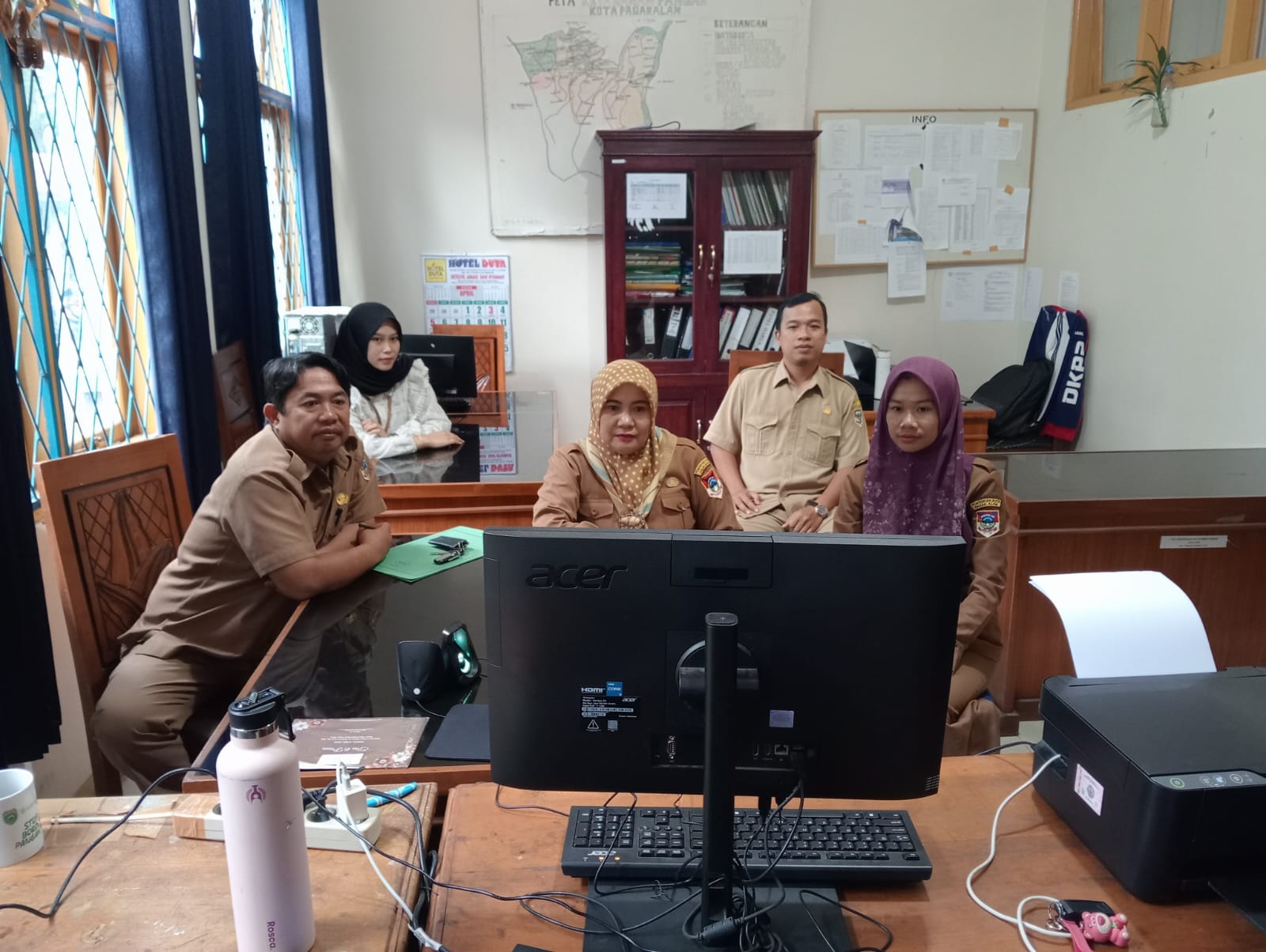 Rapat Pengendalian Inflasi Digelar Secara Virtual di Dinas Ketahanan Pangan dan Perikanan Kota Pagar Alam
