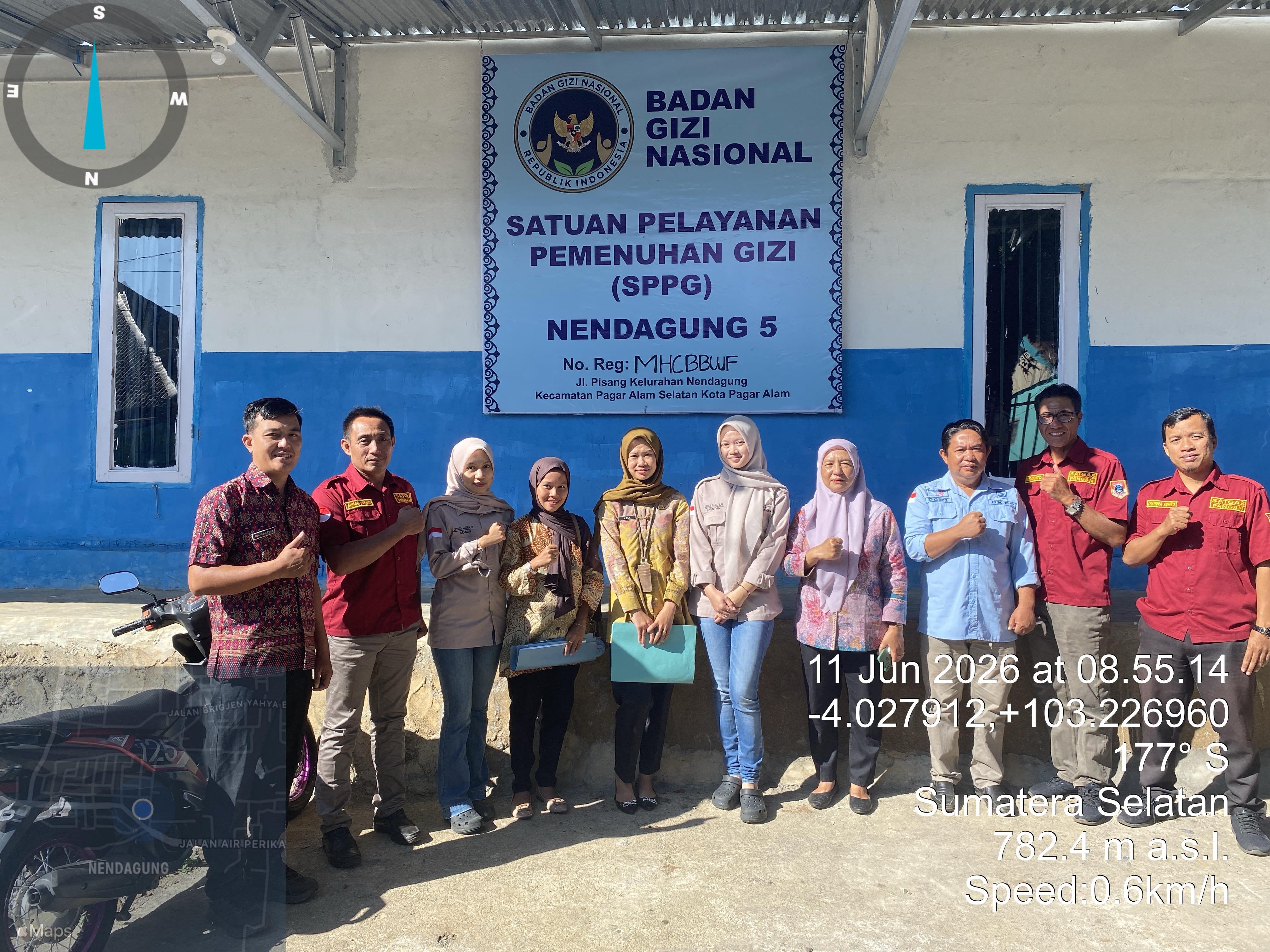 DKPP Kota Pagar Alam Laksanakan Monitoring Kebutuhan dan Ketersediaan Bahan Pangan Pokok di SPPG Nendagung 5 Kecamatan Pagar Alam Selatan