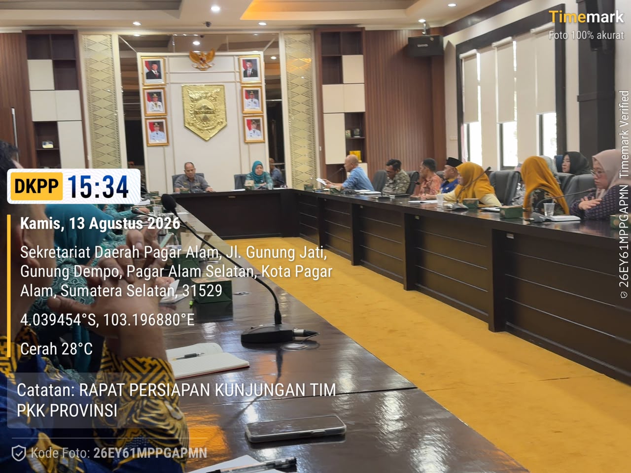 Dinas Ketahanan Pangan dan Perikanan Kota Pagar Alam Gelar Rapat Persiapan Kunjungan Tim PKK Provinsi Sumatera Selatan