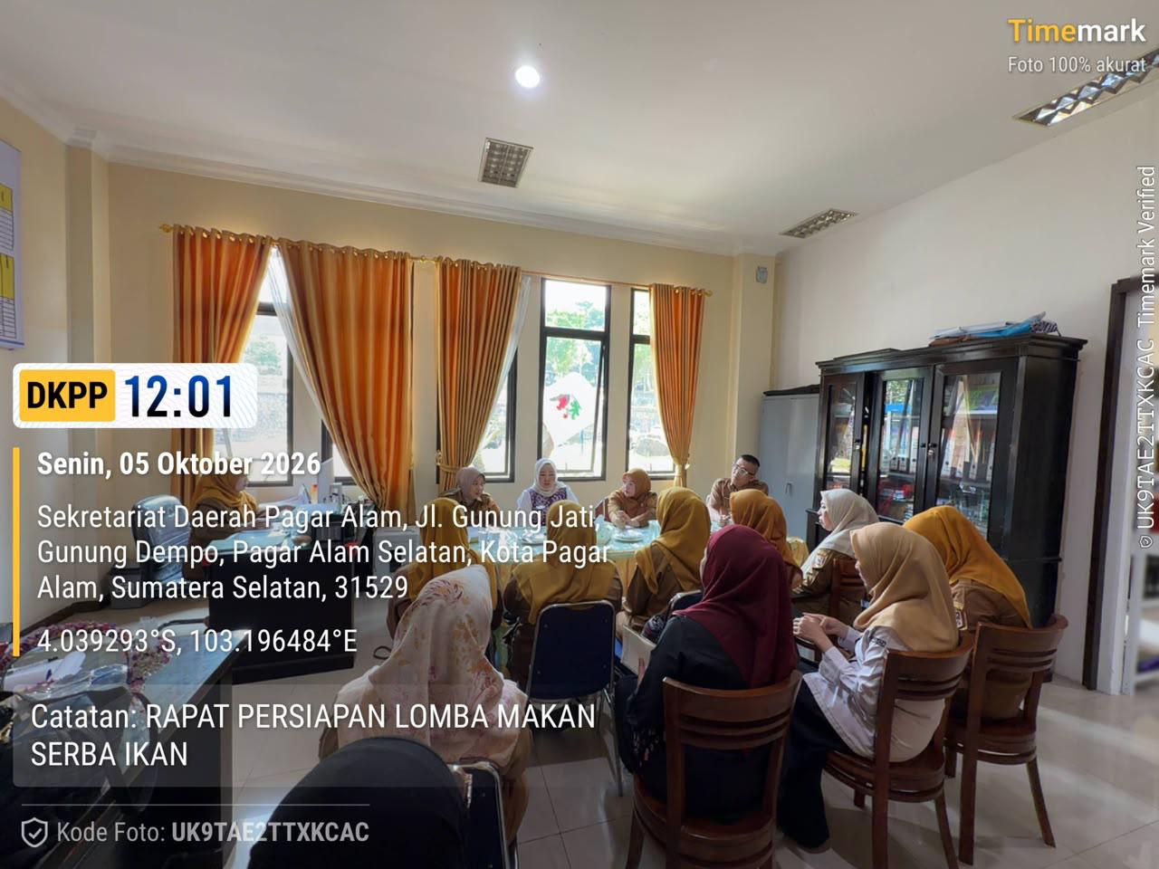 PKK Pokja III dan DKPP Kota Pagar Alam Matangkan Persiapan Lomba Masak Serba Ikan