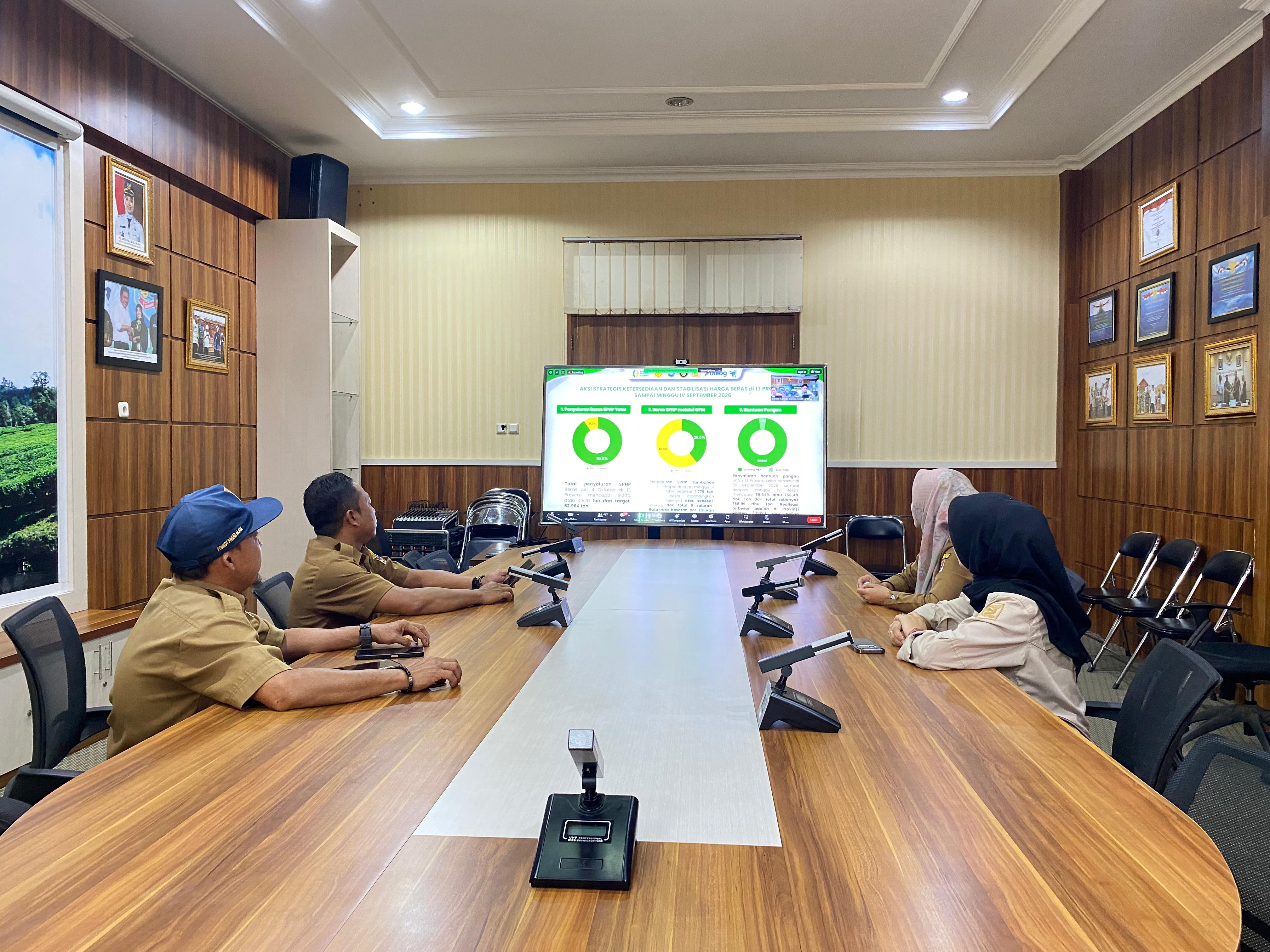 DKPP Kota Pagar Alam Hadiri Rakor Pengawasan Harga dan Mutu Beras