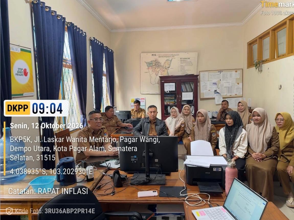 Dinas Ketahanan Pangan dan Perikanan Kota Pagar Alam Ikuti Rakor Pengendalian Inflasi Tahun 2026